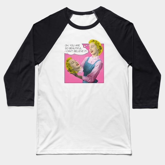 Pop Art Beauty Baseball T-Shirt by MoSt90